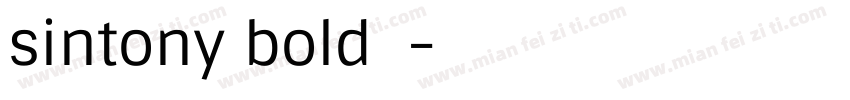 sintony bold字体字体转换